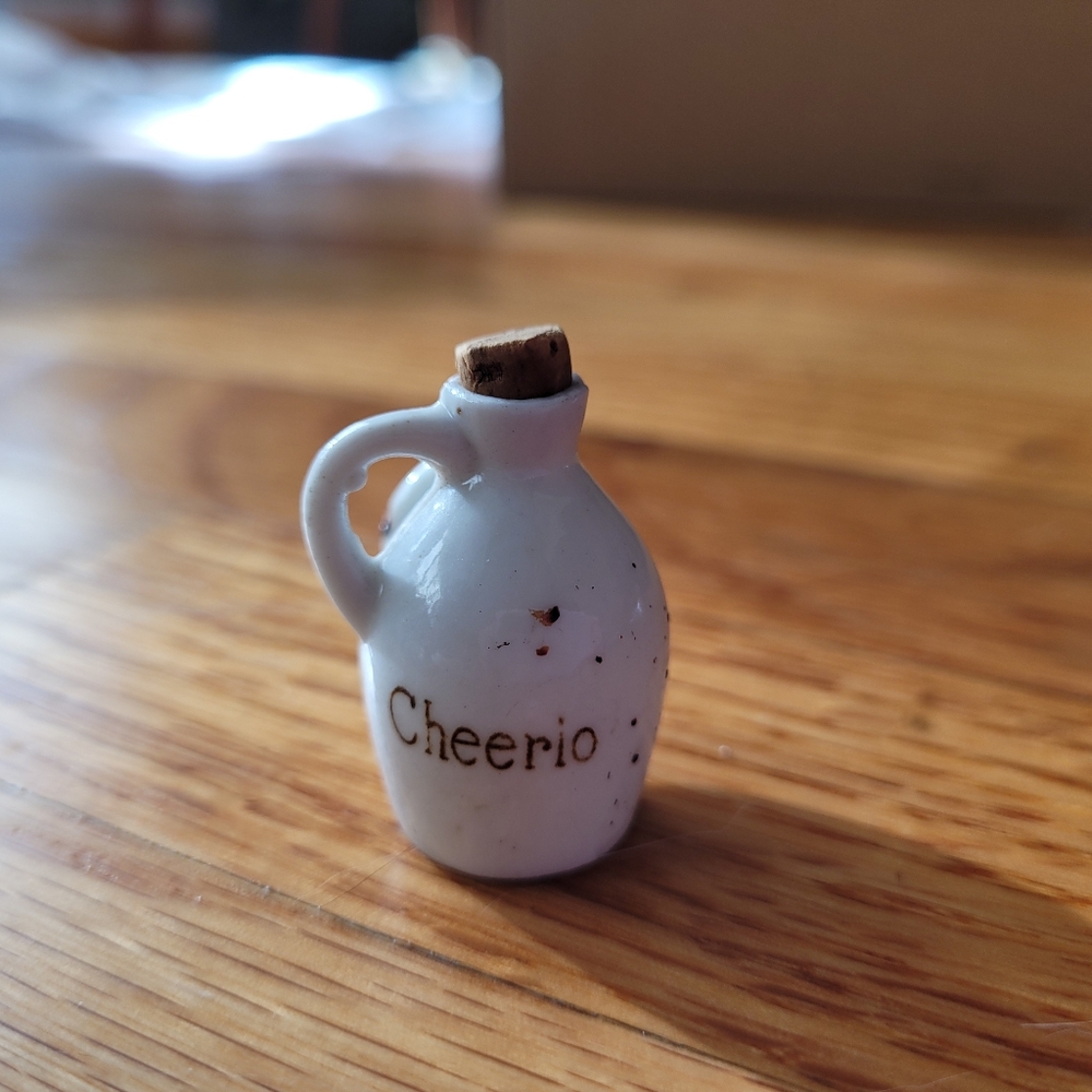 Vintage Buttonhole Pottery Cheerio Mini Jug